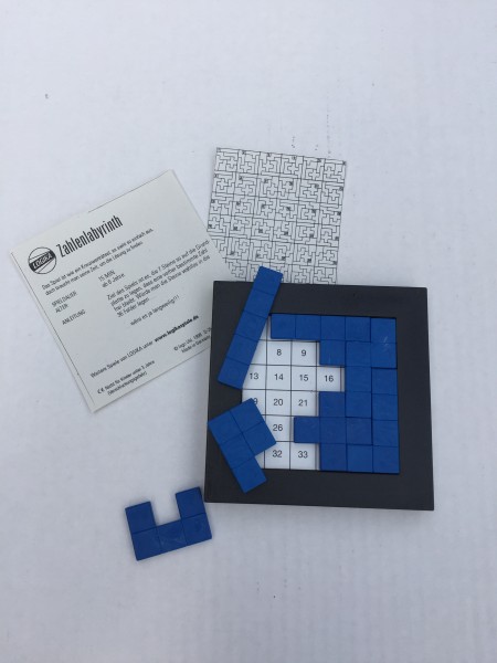 Zahlenlabyrinth - blau -