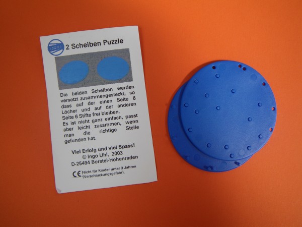 2 Scheiben-Puzzle - Farbe nach Verfügbarkeit -