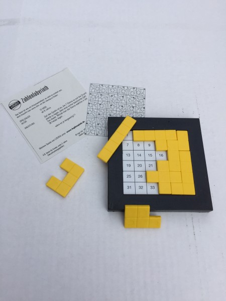 Zahlenlabyrinth - gelb -