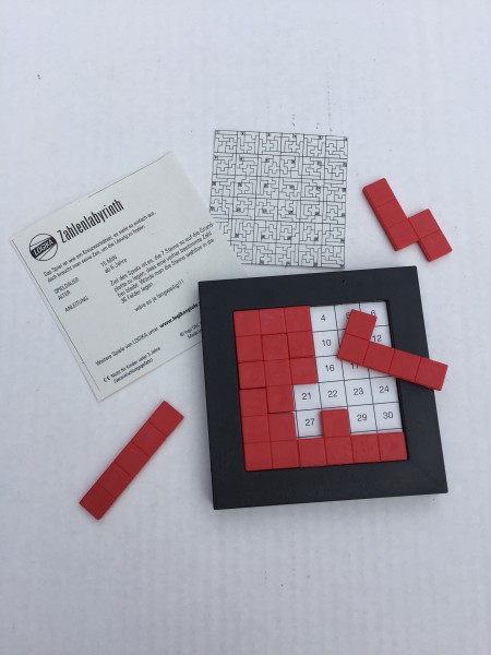 Zahlenlabyrinth - rot -